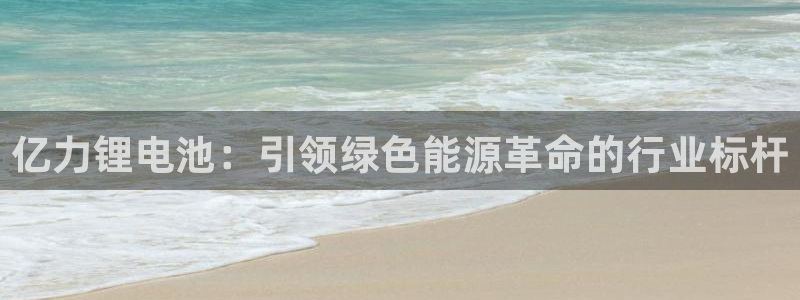 尊龙凯时白家乐Abb下载：亿力锂电池：引领绿色能源革命的行业标杆