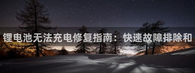 尊龙凯时网站登录：锂电池无法充电修复指南：快速故障排除和