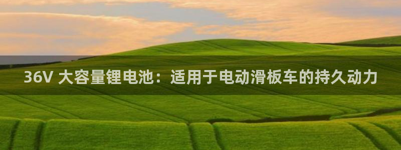 凯时app官网首页：36V 大容量锂电池：适用于电动滑板车的持久动力